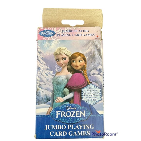 Disney FROZEN PLAYING CARDS Anna & Elsa JUMBO  Kids Childrens Card Game Deck 54 - Picture 1 of 12